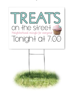 Treats on the Street-Lawn Sign