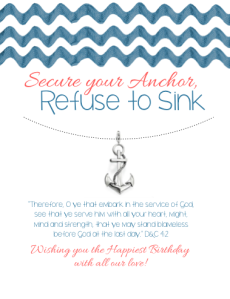 Secure your Anchor, Refuse to Sink Image
